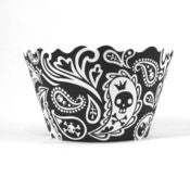 Image of Zoe Skulls and Crossbones Cupcake Wrapper