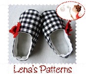 Image of Easy Sewing Pattern for Poppy Baby Shoes - 6 sizes - newborn to 24 months - DIY