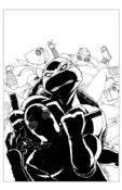 Image of MICHANGELO - TEENAGE MUTANT NINJA TURTLES - BLACK/WHITE