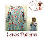 Image of Baby, Toddler and Kids Jersey Dress pattern - sewing pattern and picture tutorial - pdf - sizes 12 M