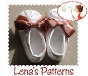 Image of Easy Baby Shoe Sewing Pattern for Ballerina Baby Bow Shoes - 0-24 months - DIY - PDF