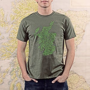 Image of Scotland Wired Map T-shirt (M)