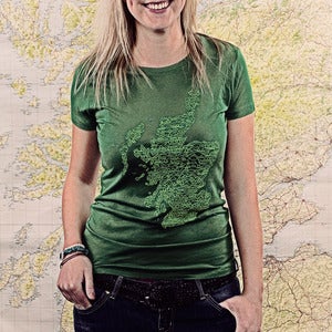 Image of Scotland Wired Map T-shirt (W)