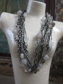 Image of Multichain with Gray Agate, Smokey & Clear Quartz