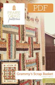 Image of Grammy's Scrap Basket: PDF Quilting Pattern #102