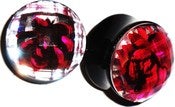 Image of *HANDMADE*     BEAUTIFUL FACETTED FLOWER PLUGS IN 7/8TH OR 1" 