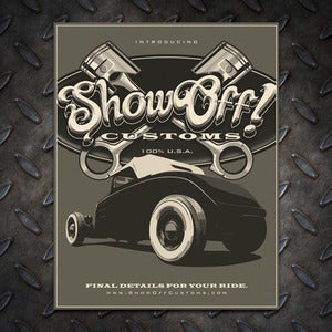 Image of ShowOff! Customs | Vintage Series | Roadster Print
