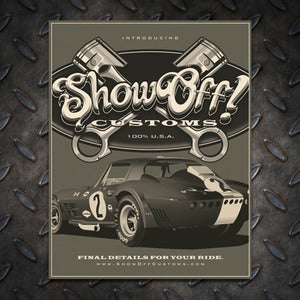 Image of ShowOff! Customs | Vintage Series | Corvette Print
