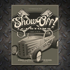 Image of ShowOff! Customs | Vintage Series | 32 Racer Print