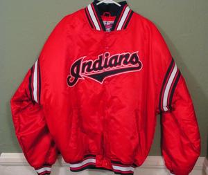 Image of DEADSTOCK VINTAGE CLEVELAND INDIANS SATIN STARTER JACKET