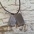 Image of Leather Dog Tag Necklace