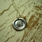 Image of Vintage Wax Stamped Initial...