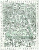 Image of The Map of Hoxton Square (Hand-tinted Limited Edition Print)