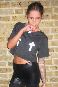 Image of Naughty vicar cropped t-shirt