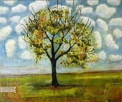 Image of Patterned Sky Original Painting