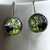 Image of Boy Reading Book Earrings Literary Jewelry