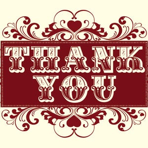Image of victorian thank you