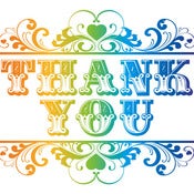 Image of rainbow thank you