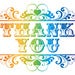 Image of rainbow thank you
