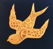 Image of A Skulk Of Foxes - Cherry Hardwood Brooch