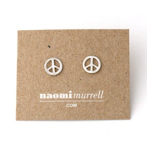 Image of Peace Sign Studs 