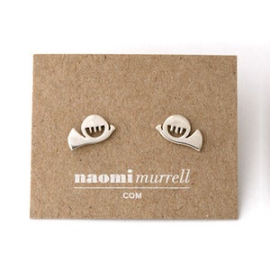 Image of French Horn Studs | Silver {25% OFF + FREE SHIPPING}