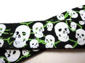 Image of Unisex Skull Belt Fabric Cinch Belt