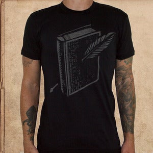 Image of Miles to go book logo - 50/50 discharge inks - unisex