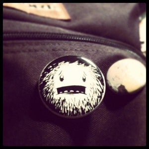 Image of Jeffrey The Yeti 1.5" Glow In The Dark Button