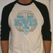 Image of Black/White EYB Logo Raglan T-Shirt
