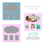 Image of 10x10 Sleeping Baby Storyboard Template