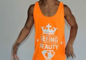 Image of SEEING BEAUTY Neon Heather Orange Tank 50/50