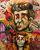 Image of KENNEDY MONROE Original Painting 24x30"
