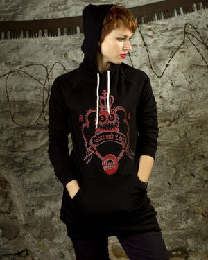 Image of MIR801 THE IMPERIAL OWL Women's Pullover Hoodie Dress