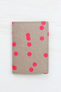 Image of S. Travel Wallet - Neon Dots on Kraft