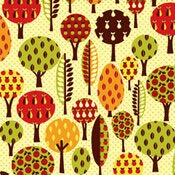 Orchard Trees hand-made cushion