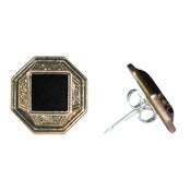 Image of Black & gold vintage studs
