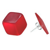 Image of Red hexagon studs