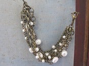 Image of Multichain pearl bracelet