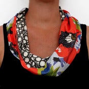 Image of Organic Cotton Knit Scarf - Poppy