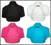 Image of BOLERO SHRUG - Size: 10-14 - AVAIL IN 8 COLOURS