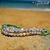 Image of Beachy Irish Linnen Silver Bracelet/Anklet