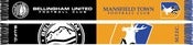 Image of Bellingham United-Mansfield Town FC twin scarf (Limited Edition)