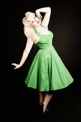 Image of Plain Green Halterneck Dress
