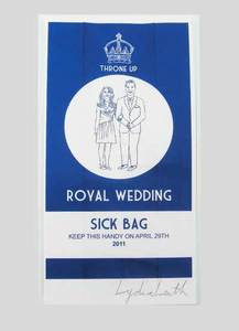 Image of Royal Wedding Sick Bag Blue