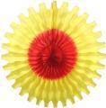 Image of 18" Red and Yellow Tissue Paper Fan