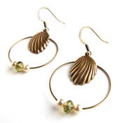Image of Shell hoop earrings