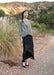 Image of Wavy Print Twist-front Blouse - Cream/Navy