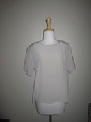Image of Cream Scoop Neck Blouse