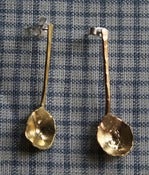 Image of Brass Love Spoon Earrings